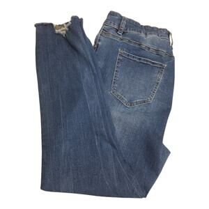Haute Curve, Women's Size 16 Stretch Skinny Jeans, Raw Hem Edge, Pre-owned